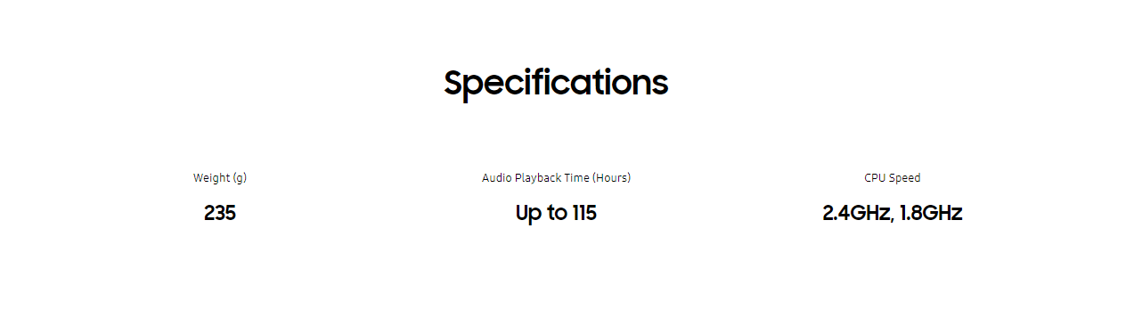 Specifications